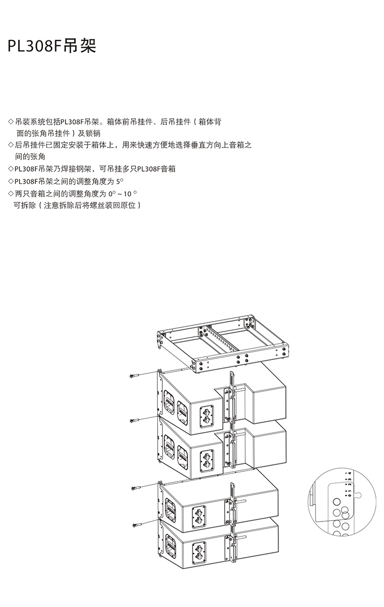 三單元雙8英寸兩分頻倒相式線性專業音箱安裝圖